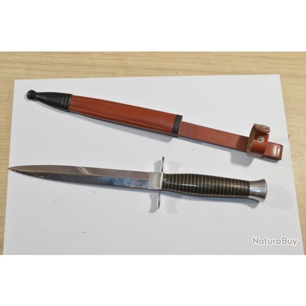 Dague Militaire indo Alg�rie Inox avec fourreau Chasse couteau Dague (14)