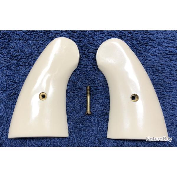 Plaquettes de crosse ivoirine pour Colt Python "I" frame