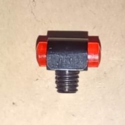 Guidon translucide rouge  3 mm  a visser support plein