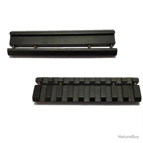 Rail Adaptateur 11mm 20mm Version 9 Slots Conversion Picatinny Montage Tactique