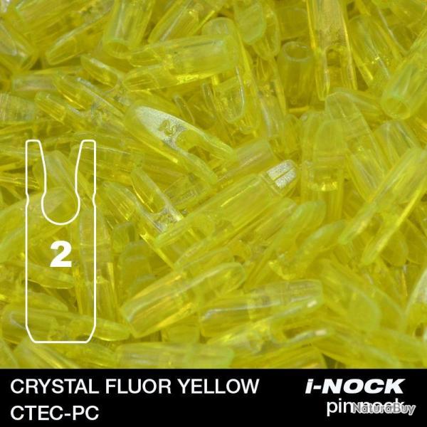 FLEX - Encoche Pin i-NOCK 2 Recurve Large CRYSTAL FLUOR YELLOW