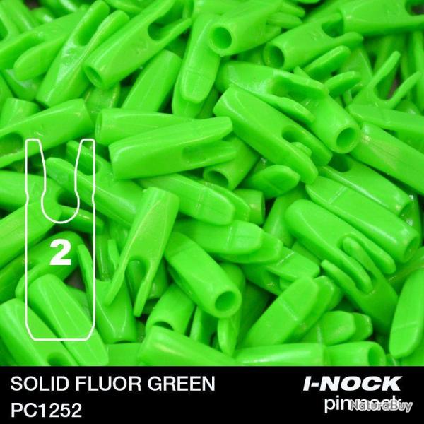 FLEX - Encoche Pin i-NOCK 2 Recurve Large SOLID FLUOR GREEN