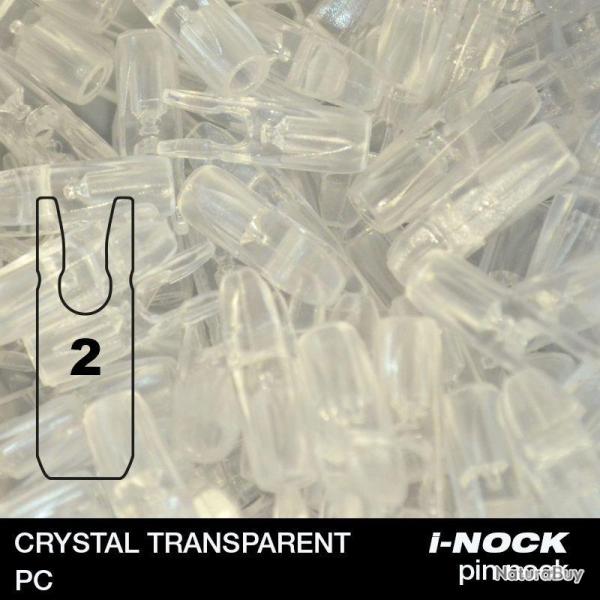 FLEX - Encoche Pin i-NOCK 2 Recurve Large CRYSTAL TRANSPARENT