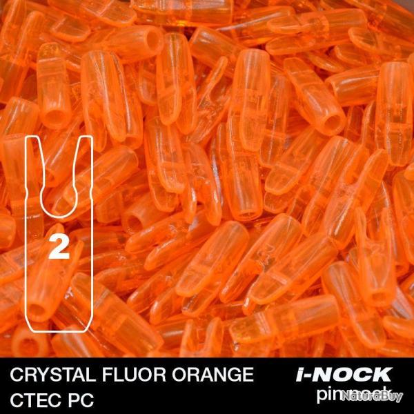 FLEX - Encoche Pin i-NOCK 2 Recurve Large CRYSTAL FLUOR ORANGE