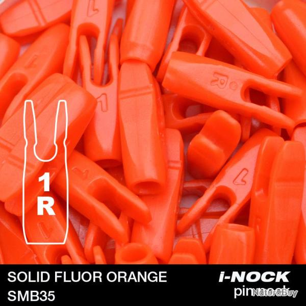 FLEX - Encoche Pin i-NOCK 1R Recurve Small SOLID FLUOR ORANGE