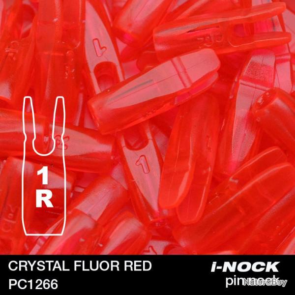 FLEX - Encoche Pin i-NOCK 1R Recurve Small CRYSTAL FLUOR RED