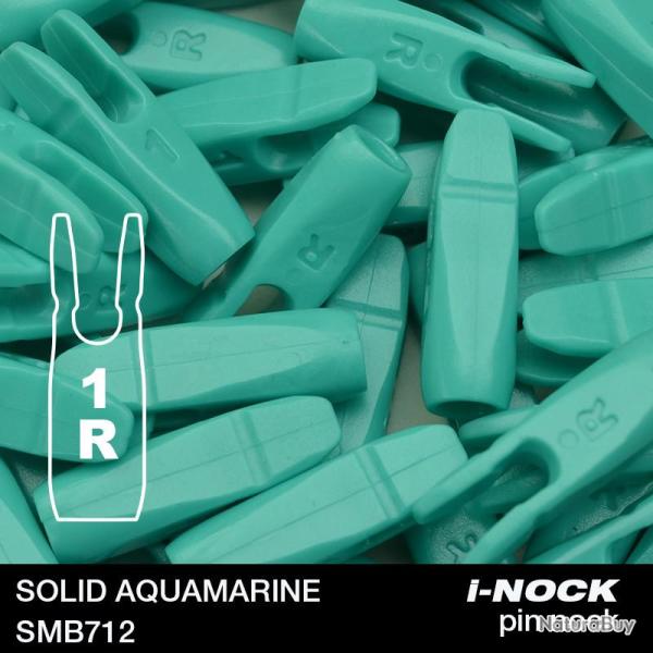 FLEX - Encoche Pin i-NOCK 1R Recurve Small SOLID AQUAMARINE