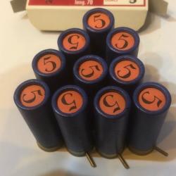 Boite de 10 Cartouches Calibre 16 &agrave; Broche Plomb 5 - Poudre Noire