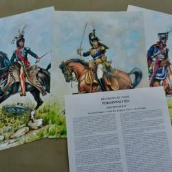 3 planches P. CONRAD - P. TROTEREAU - PERSONNALIT&Eacute;S JOACHIM MURAT - PONIATOWSKI - D'HAUTPOUL