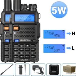 KIT 2 RADIOS BAOFENG UV-5R (5W) - LIVRAISON GRATUITE