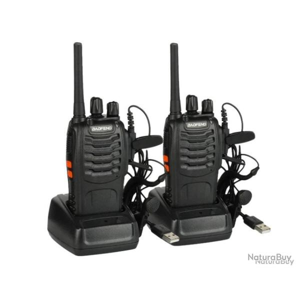 PACK 2 TALKIES-WALKIES BAOFENG BF-88E - LIVRAISON GRATUITE