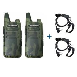 PACK 2 TALKIES-WALKIES BAOFENG T20 + 2 ECOUTEURS - CAMO - LIVRAISON GRATUITE