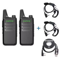 PACK 2 TALKIES-WALKIES BAOFENG T20 + 2 ECOUTEURS, CABLE PROGRAMMATION- LIVRAISON