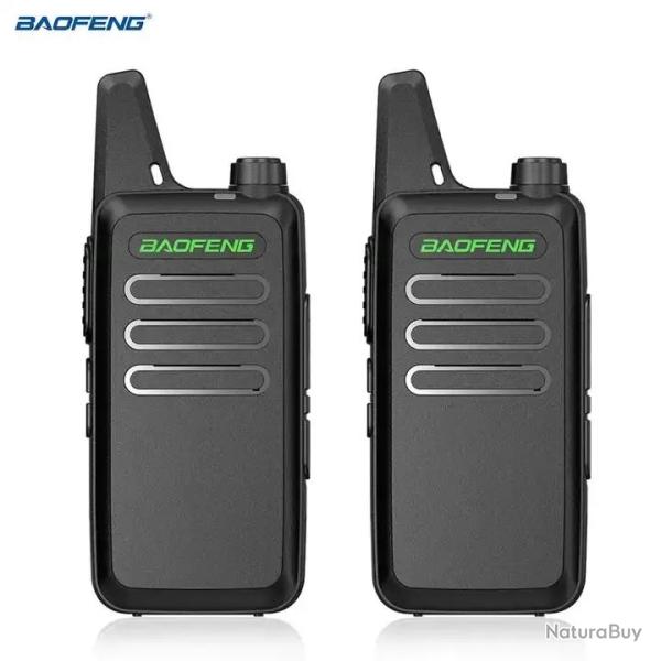 PACK 2 TALKIES-WALKIES BAOFENG T20 - NOIR - LIVRAISON GRATUITE