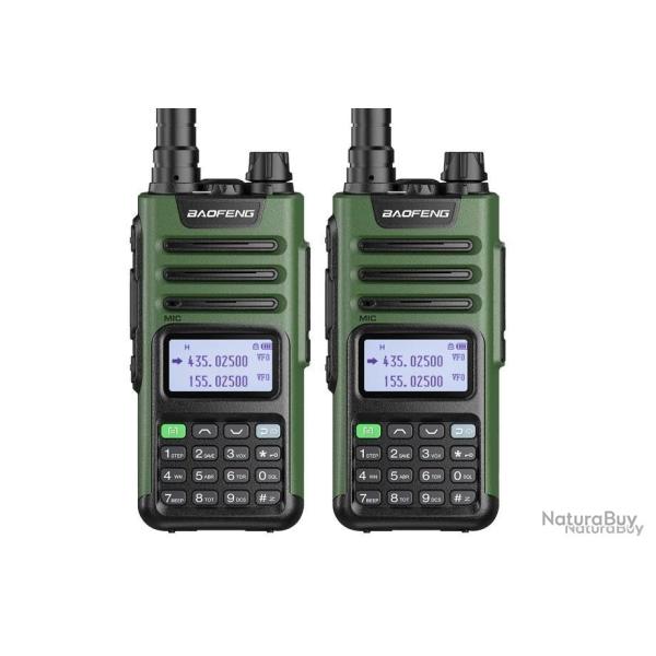 PACK 2 TALKIES-WALKIES BAOFENG UV-13 PRO V2 - VERT - LIVRAISON GRATUITE