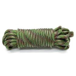 PARACORDE TYPE III 7 BRINS - CAMO VERTE 5 M&Egrave;TRES - LIVRAISON GRATUITE