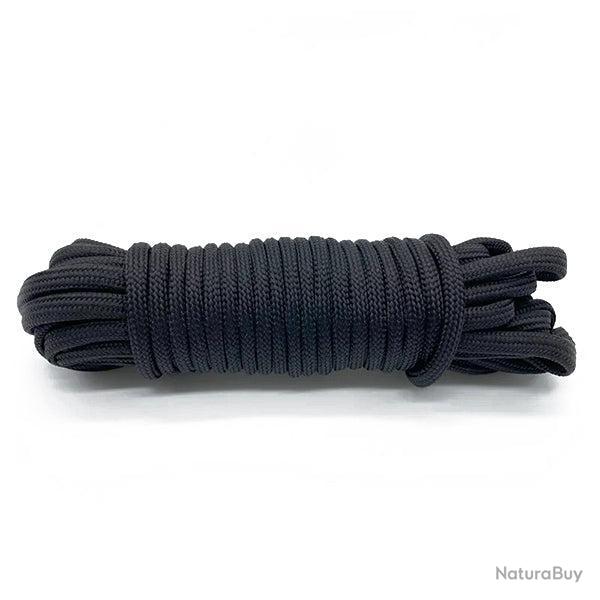 PARACORDE TYPE III 7 BRINS - NOIRE 10 M�TRES - LIVRAISON GRATUITE