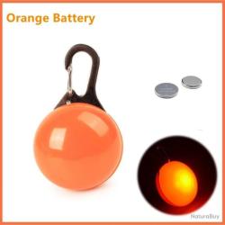 PENDENTIF LED ORANGE POUR CHIEN - LIVRAISON GRATUITE
