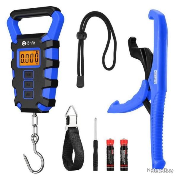 BALANCE DE P�CHE JUSQU'� 50KG PR�CISION DE 15g + ACCESSOIRES - BLEU - LIVRAISON GRATUITE