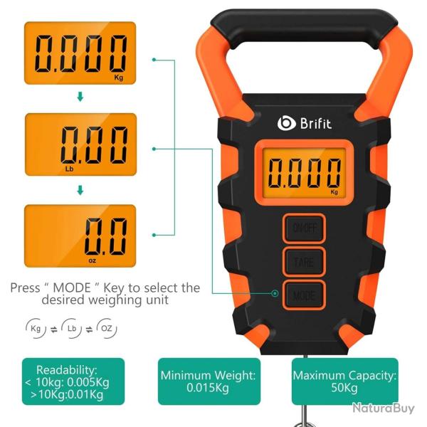PESON P�CHE � LA CARPE DE 15g � 50KG - ORANGE - LIVRAISON GRATUITE