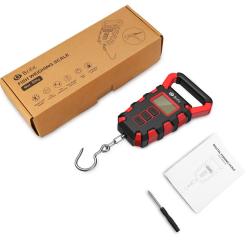 BALANCE DE P&Ecirc;CHE JUSQU'&Agrave; 50KG PR&Eacute;CISION 15g - ROUGE - LIVRAISON GRATUITE