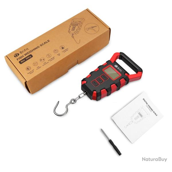 BALANCE DE P�CHE JUSQU'� 50KG PR�CISION 15g - ROUGE - LIVRAISON GRATUITE
