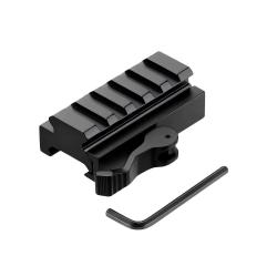 Rail Picatinny QD 5 Slots R&eacute;hausse 20mm Compact Optique Airsoft Tactique