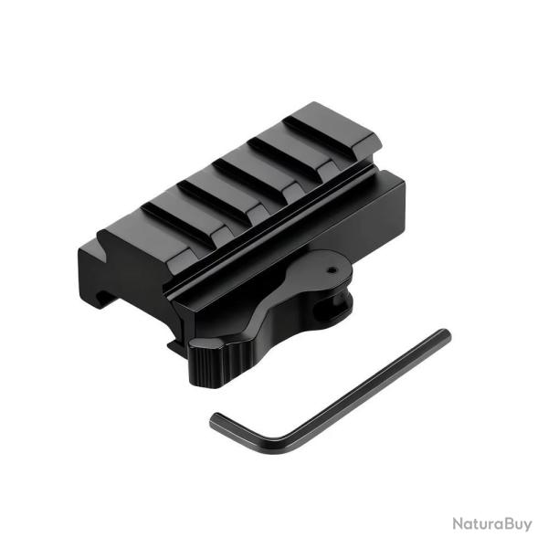 Rail Picatinny QD 5 Slots R�hausse 20mm Compact Optique Airsoft Tactique
