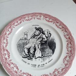 assiettes parlante sarrguemine diam&egrave;tre 19 cm pomme de terre