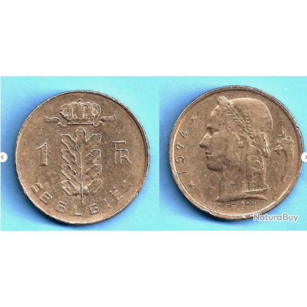 Belgique 1 Franc 1974 Piece