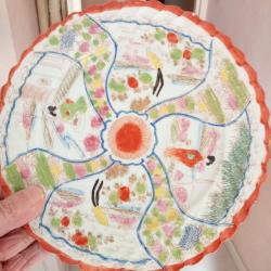 assiette asiatique en porcelaine diam&egrave;tre 22 cm