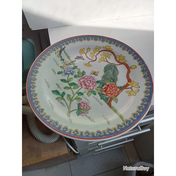 assiette asiatique en porcelaine diam�tre 26 cm