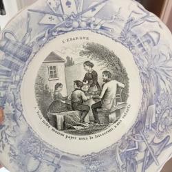 assiette parlante choisy-le-roy diam&egrave;tre 19,5 cm l'epargne