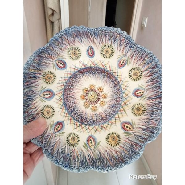 plat decor main diam�tre 25 cm