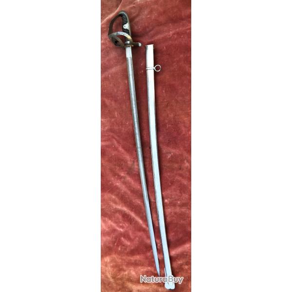 Beau sabre Prussien ��train bataillon�� lame gravee