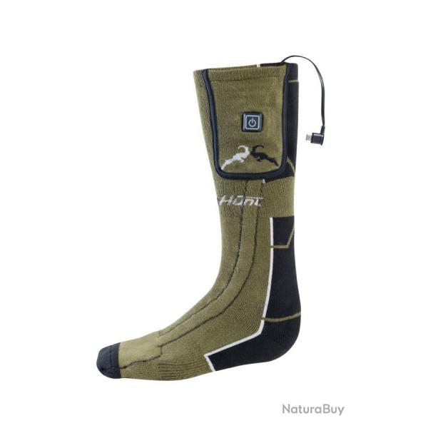 Chaussettes chauffantes Pro Hunt Kaki 3941