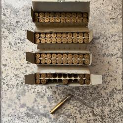 1 lot de 69 munitions calibre 404 Rimless ogives blind&eacute;es de marque RWS