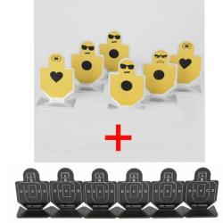 Lot de 12 Cibles en M&eacute;tal Motif Militaire - Tir de Pr&eacute;cision Arme Petit Calibre LIVRAISON GRATUITE