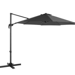 Parasol d&eacute;centr&eacute; de jardin ombrelle de terrasse rotatif &agrave; 360&deg; diam&egrave;tre 3 m protection salaire upf
