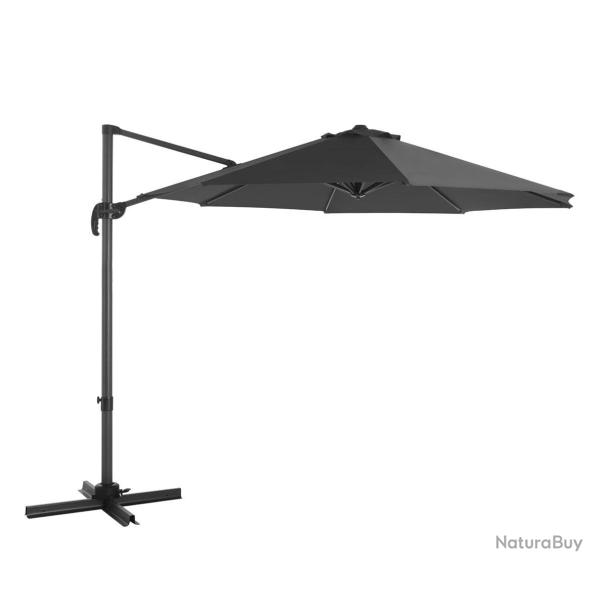 Parasol d�centr� de jardin ombrelle de terrasse rotatif � 360� diam�tre 3 m protection salaire upf