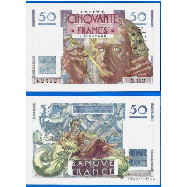 France 50 Francs 1949 Billet Le Verrier Franc Frs Frc Frcs