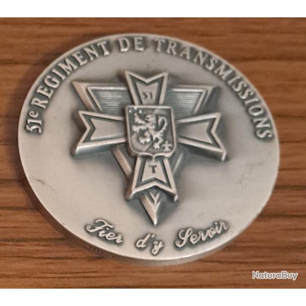 Plaque de table 51�me R�giment de Transmissions