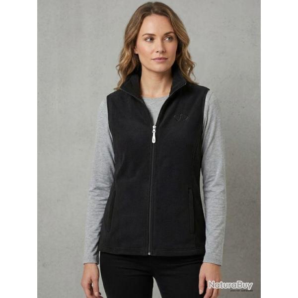 Gilet Polaire Femme Sans Manches "AH1190" Noir (Axxano) 3