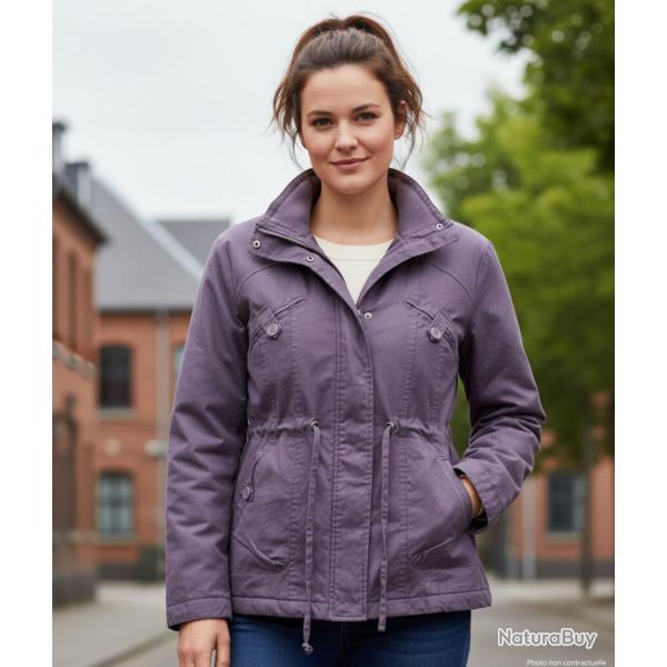 Veste Saharienne Doubl�e Femme Coloris "Raisin" (R�f. AH1164R) 4