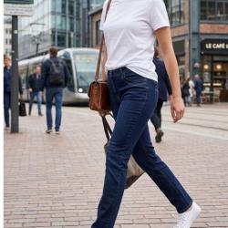 Jean Femme Tissu Stretch Audrey1 Coupe Droite Ajust&eacute;e Mayflower