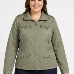 Veste Saharienne Femme Grande Taille Mod&egrave;le AXMANGA1