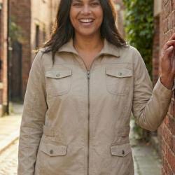 Veste Saharienne Femme Grande Taille AXMANGA2 Beige