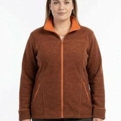 Veste Polaire Grandes Tailles AXRIGA2M Marron Orange Axone