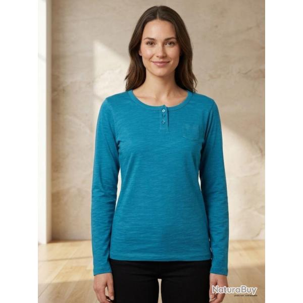 Tee shirt MAYFLOWER CHINA4B � manches longues le chic du coton flamm� avec poche poitrine