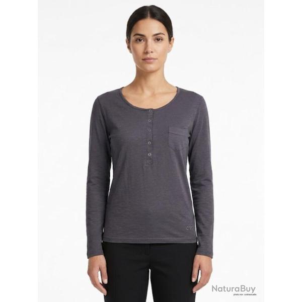 Tee-shirt MAYFLOWER CLOE3G manches longues : le confort urbain en gris ardoise 5